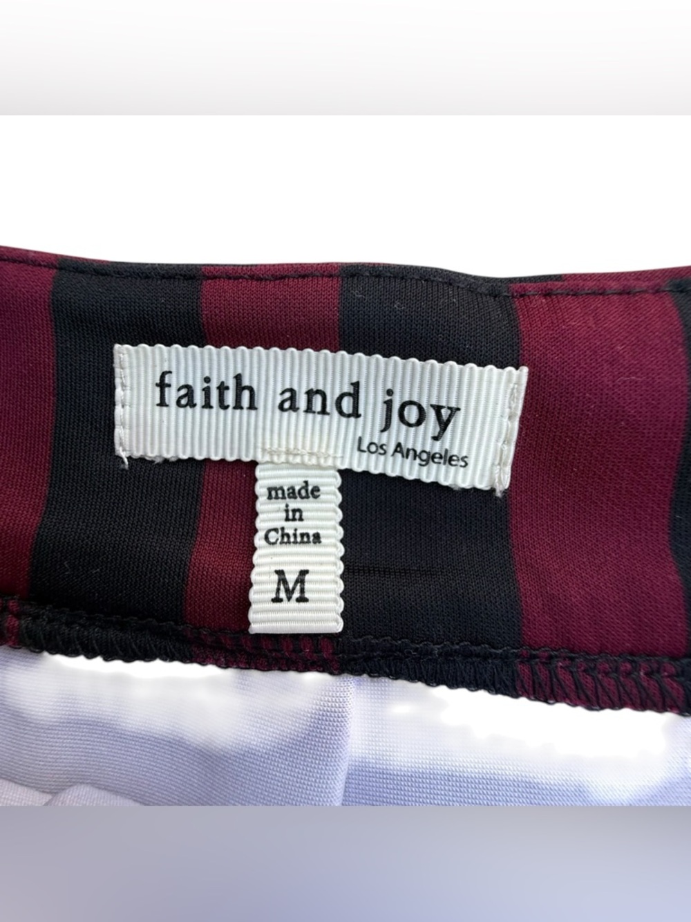 Faith and Joy Pink and Gray Striped Circle Skirt - Picture 2 of 5